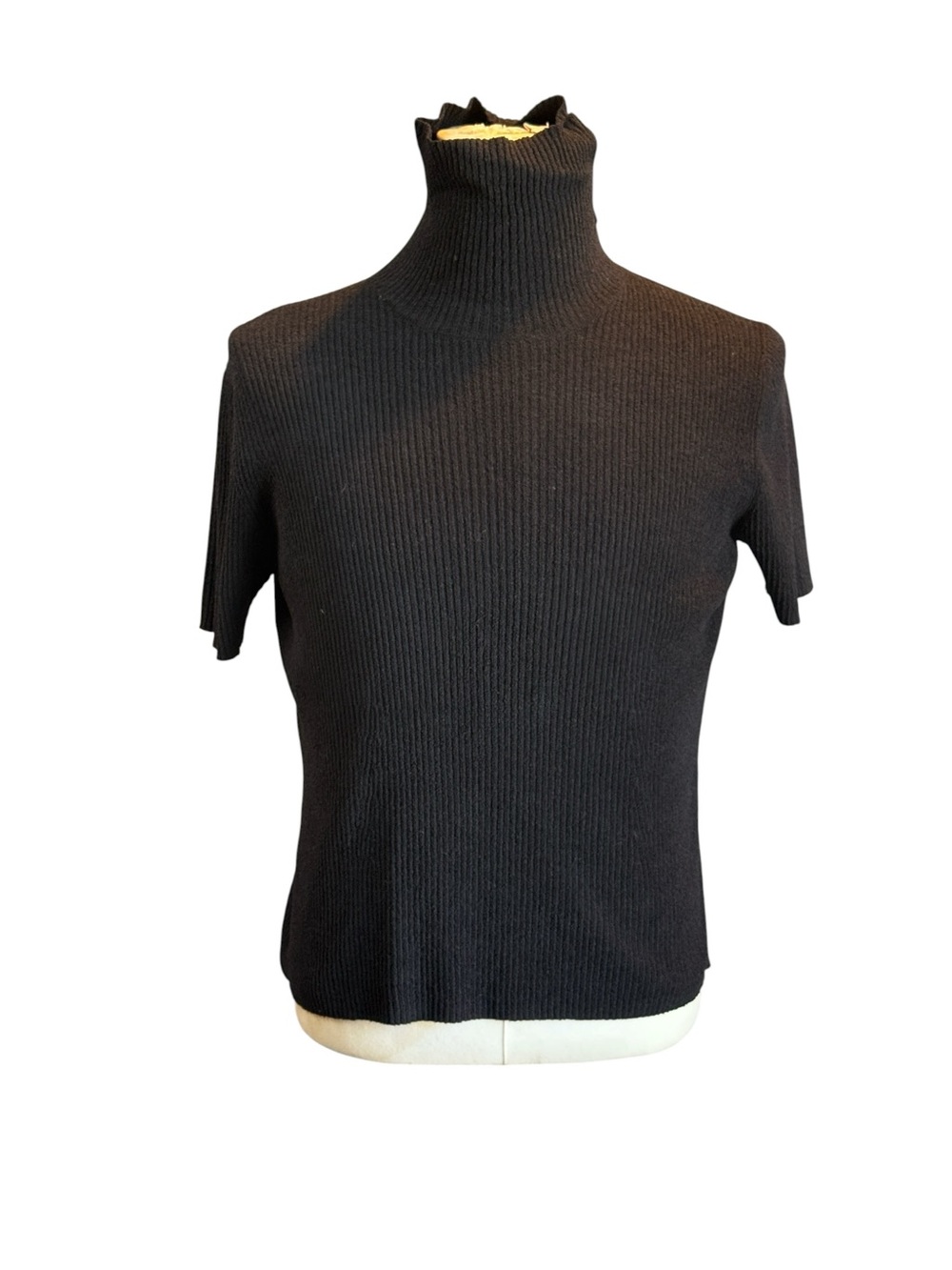 Bellard Black Ribbed Turtleneck Sweater